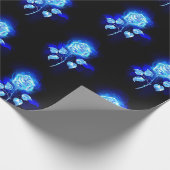 Papier Cadeau Rose bleu brûlant (Coin)