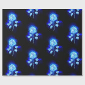 Papier Cadeau Rose bleu brûlant (Plat)