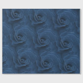 Papier Cadeau Rose bleu velours (Plat)