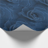 Papier Cadeau Rose bleu velours (Coin)