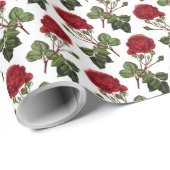 Papier Cadeau Rose botanique (Coin rond)