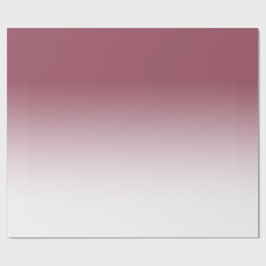 Papier Cadeau Rose Bourgogne et blanc Ombre (Plat)