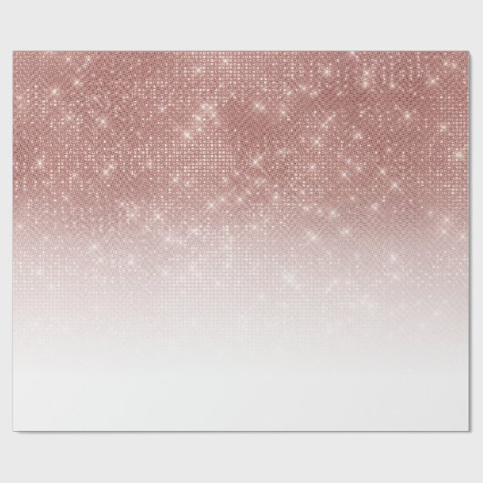 Papier Cadeau Rose brillant Sequin Or Parties scintillant Sequin (Plat)