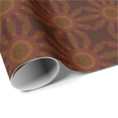 PAPIER CADEAU ROSE BROWN MODERNE (Coin rond)