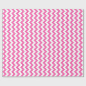 Papier Cadeau Rose Chaud Chevron (Plat)