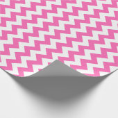 Papier Cadeau Rose Chaud Chevron (Coin)