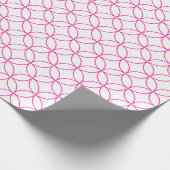 Papier Cadeau Rose chaud sur les cercles de chevauchement blanc (Coin)