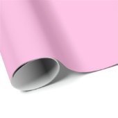 Papier Cadeau Rose Chaude Clair Uni (Coin rond)