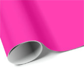 Papier Cadeau Rose Chaude Uni (Coin rond)