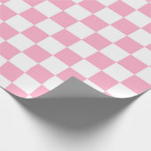Papier Cadeau Rose Checkered et blanc (Coin)