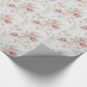 Papier Cadeau Rose chic minable floral (Coin)
