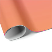 Papier Cadeau Rosé clair à orange brillant dégradé solide (Coin rond)