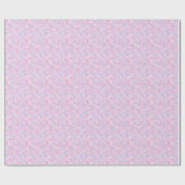 Papier Cadeau Rose Clair Et Abstrait Bleu (Plat)
