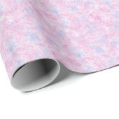 Papier Cadeau Rose Clair Et Abstrait Bleu (Coin rond)