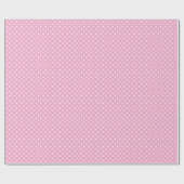 Papier Cadeau Rose Clair et Points Blancs (Plat)