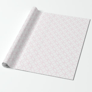 Papier Cadeau Rose-clair sur les cercles de recouvrement blancs