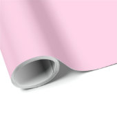 Papier Cadeau Rose classique solide (Coin rond)