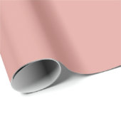 Papier Cadeau Rose Corail Chaud Uni (Coin rond)