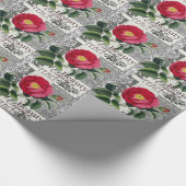 Papier Cadeau Rose Damask Joli Floral Antique (Coin)