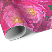 Papier Cadeau Rose de bobines cadeaux (Coin rond)