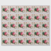 Papier Cadeau Rose de collage Shabbychic Paris (Plat)
