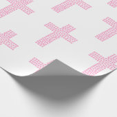 Papier Cadeau Rose de confirmation de croix de baptême de (Coin)