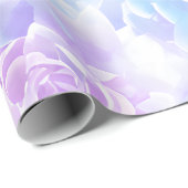 Papier Cadeau Rose de cristal violet (Coin rond)