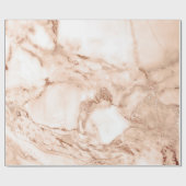 Papier Cadeau Rose de cuivre corail blanc Blush Carrara marbre p (Plat)