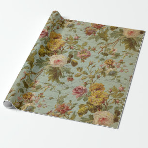 Papier Cadeau Rose de jardin Vintage découpage/papier enveloppa