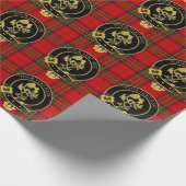 Papier Cadeau Rose de la crête de clan écossaise (Coin)