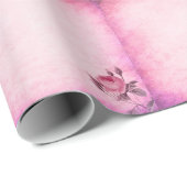 Papier Cadeau Rose de la Saint Valentin (Coin rond)