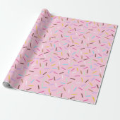 Papier Cadeau Rose Donuts Arc-en-ciel (Déroulé)