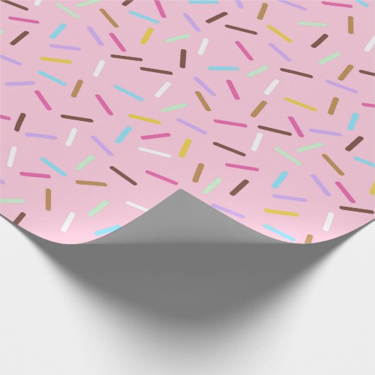 Papier Cadeau Rose Donuts Arc-en-ciel (Coin)