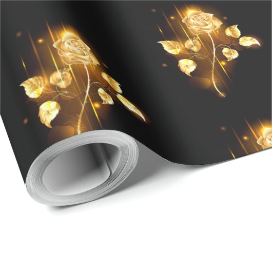 Papier Cadeau Rose d'or ( rose d'or ) (Coin rond)