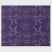 Papier Cadeau Rose doré pourpre (Plat)