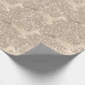 Papier Cadeau Rose en cuivre Chick motif de rennes de Noël or (Coin)