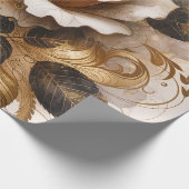 Papier Cadeau Rose en or et cachemire (Coin)