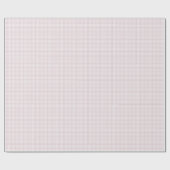 Papier Cadeau Rose en vichy simple mignon petits chèques plissés (Plat)