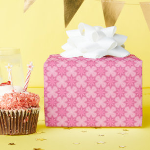 Papier Cadeau Rose Et Blanc