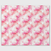 Papier Cadeau Rose et blanc Abstrait et Lignes (Plat)