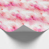 Papier Cadeau Rose et blanc Abstrait et Lignes (Coin)