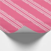 Papier Cadeau Rose et blanc barre des félicitations (Coin)