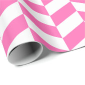 Papier Cadeau Rose et blanc Extra Gros Cervin (Coin rond)