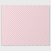 Papier Cadeau Rose et blanc Petites tailles Chevron Stripes (Plat)