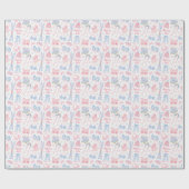 Papier Cadeau Rose et Bleu Après Ski (Plat)