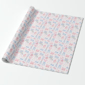 Papier Cadeau Rose et Bleu Après Ski (Déroulé)