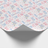 Papier Cadeau Rose et Bleu Après Ski (Coin)