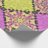 Papier Cadeau Rose et chaux, patchwork (Coin)