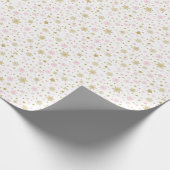 Papier Cadeau Rose et douche d'ONEderland de flocons de neige (Coin)