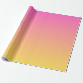 Papier Cadeau Rose et jaune moderne (Déroulé)